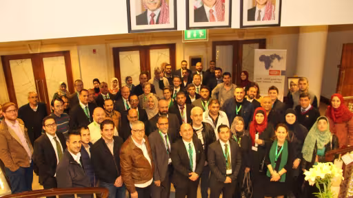Group photo of attendees at the Dairy Seminar in Amman, Jordan, 2017