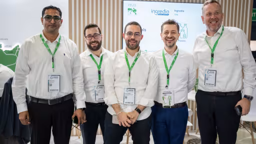 Finan Group team at the Finan Group stand, Gulfood Manufacturing 2025