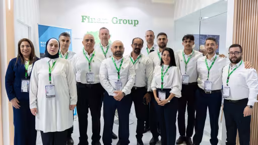 Finan Group team at the Finan Group stand, Gulfood Manufacturing 2024