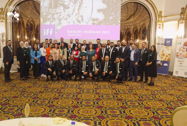 Group photo of attendees at the Finan and IFF Bakery Seminar 2023